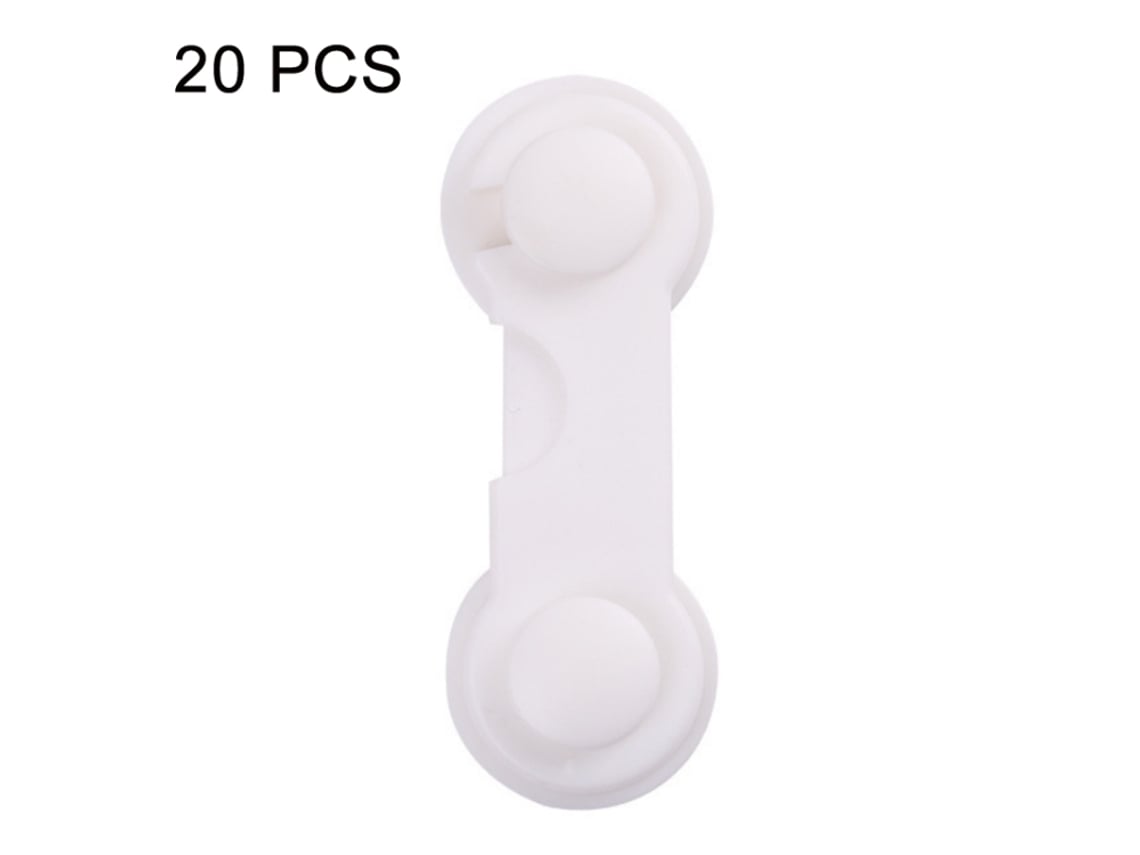 Cerradura de seguridad infantil para armarios domésticos, color blanco.