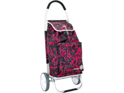 Carro de Compra Plegable Carro de Aluminio Superligero 50L Bolsa Impermeable e Isotérmica Rojo con Estampado COSHANO