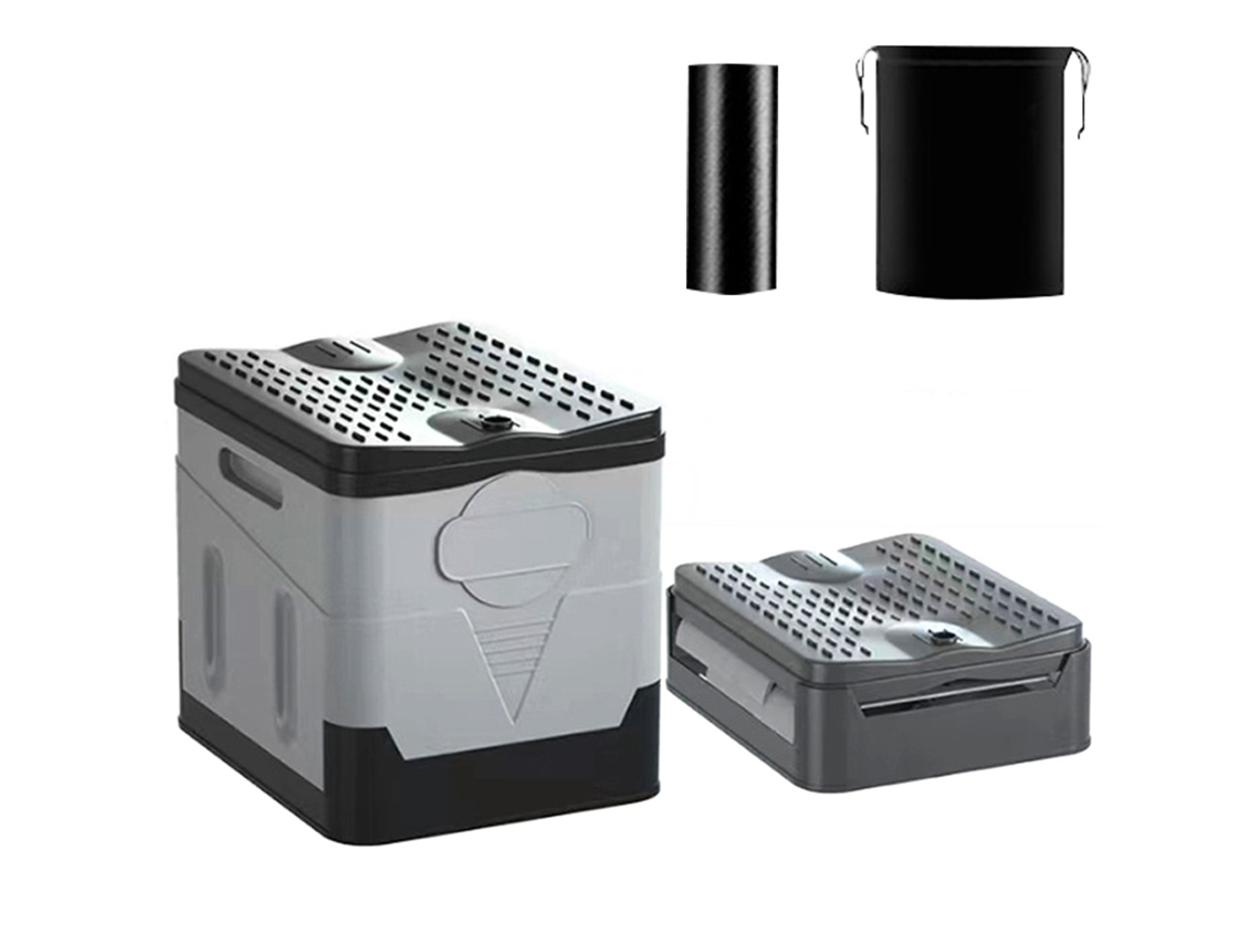 Inodoro Portátil Plegable Para Camping Y Viajes Con Tapa, Ideal Para Actividades Al Aire Libre, Senderismo Y Viajes.