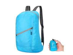 Mochila plegable y ligera para viajes y actividades al aire libre, ideal para hombres y mujeres. Amplia capacidad. Color: Azul cielo.