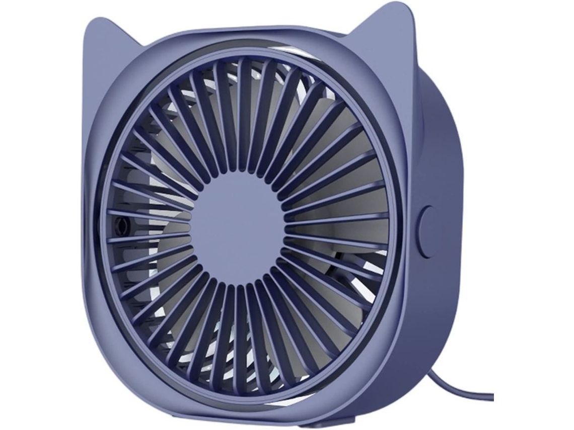 Ventilador De Escritorio Portátil Pequeño, Silencioso Y De 3 Velocidades Para Oficina, Trabajo O Dormitorio (azul).