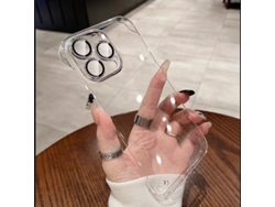 (iphone 15 Transparente) Funda Para Teléfono Apple Sin Marco Con Acabado Galvanizado - Resistente A Caídas Y Polvo