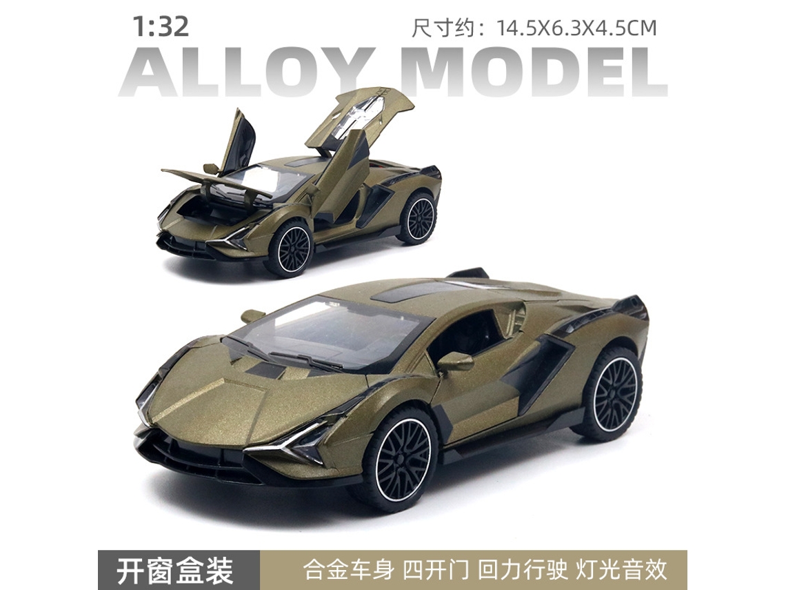 Coche De Juguete A Escala 1/32, Fabricado En Metal Fundido A Presión, Con Puertas Que Se Abren, Luces Y Música. Un Coche De Juguete Para Niños.