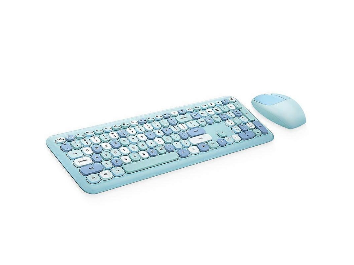 Conjunto combinado de teclado y ratón Bluetooth con diseño de color retro, teclados inalámbricos portátiles y teclados numéricos Ly Ebike