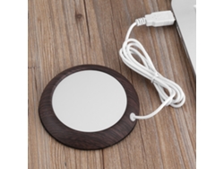 KOFIHETY Calentador de tazas con acabado de veta de madera, calentador de café portátil eléctrico y calentador de tazas con tecnología de alimentación USB, sup