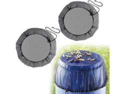 Cubiertas De Malla Ajustables Para Barril De Lluvia Protección Contra Mosquitos Y Hojas 95cm