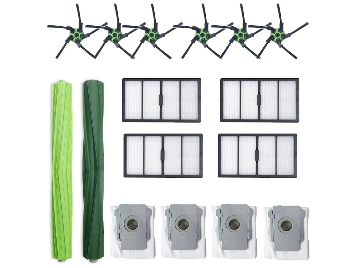 Cepillos laterales, filtros HEPA, bolsas para polvo, compatible con Irobot Roomba S9