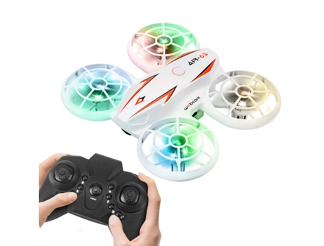 Mini dron anti-caída y anticolisión con luz fría (Duración de la batería: 6 min - Blanco)