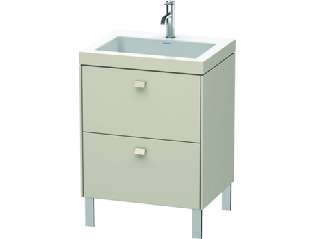 Lavabo para muebles DURAVIT Brioso c-bonded con base de 60,0x48,0 cm 2 extraíbles sin rebosadero con banco para grifos 1 agujero para grifos