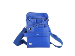 Bolsa De Cintura Portátil Para Almacenamiento De Herramientas De Peluquería Tijeras Cortapelos Peine Azul