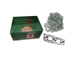 Cadena zincada   2,0   mm en sacos o cajas de 20 kgs