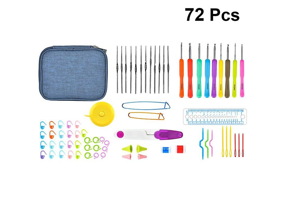 Juego de ganchos de crochet de 72 piezas. ALLINLESS