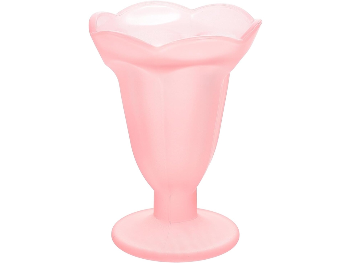 Cuenco de postre de vidrio esmerilado rosa claro, estilo vintage, ideal para helado Chaberlu
