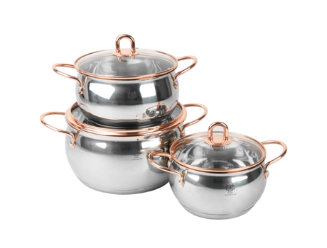 Conjunto de 3 ollas GOLD acero inoxidable KARL HAUSMANN