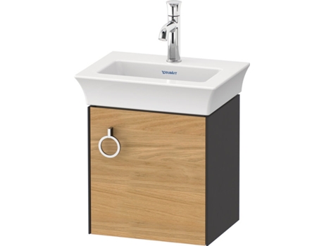 DURAVIT Tulip blanco, mueble de tocador colgado en la pared, ancho 384 x fondo 298mm, con 1x tope de puerta a la derecha, con tirador, WT4250R