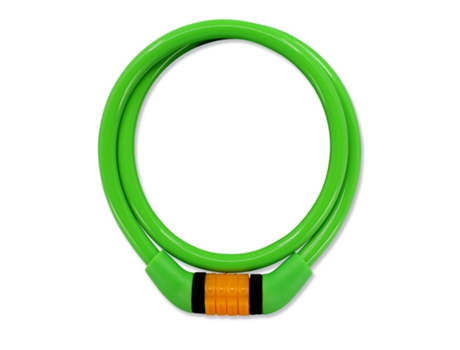 Candado de bicicleta CRAZY SAFETY verde para niños con sistema de correspondencia numérica