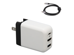 Cargador Usb-c De 3 Puertos Gan De 65 W Con Disco Duro 4k A 60 Hz Y Enchufe Plegable Para Switch.