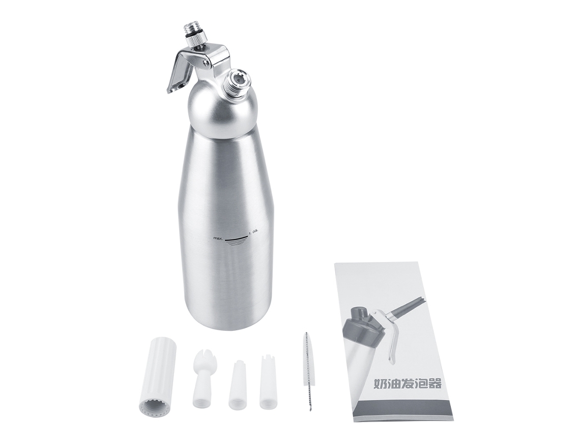 VVJIJILLY Dispensador de creme portátil de alumínio de 1000 ml