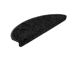 Alfombrillas Para Escaleras 30 Uds 65x21x4 Cm Negro Semicircular Grande