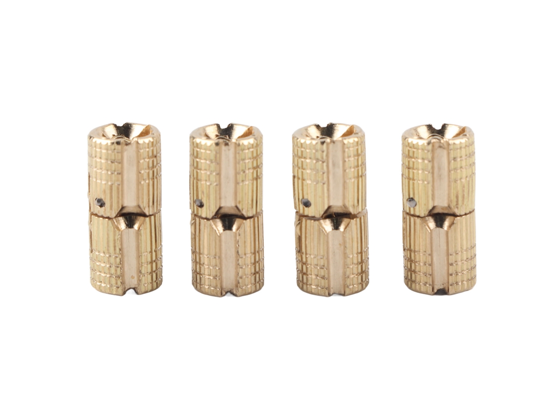 4 piezas de resortes para gabinetes de bronce cobre de 8 mm y 180°