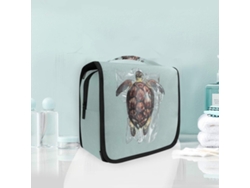 Neceser Tortuga gris, neceser plegable con asas y cremallera, ligero | Sin marca