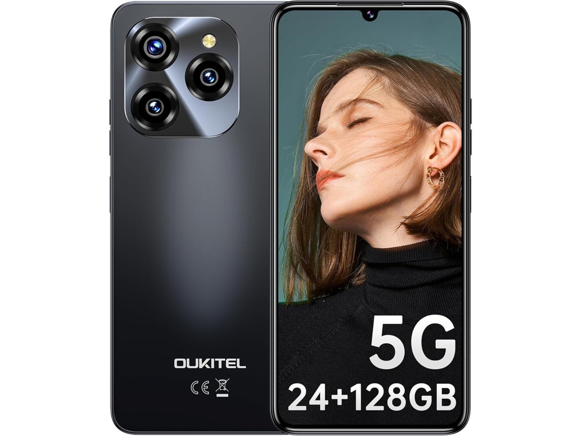 Smartphone Oukitel C50 5g | Pantalla De 6,8 Pulgadas, Frecuencia De Actualización De 90 Hz | 8 Gb + 128 Gb | Android 14 - Negro