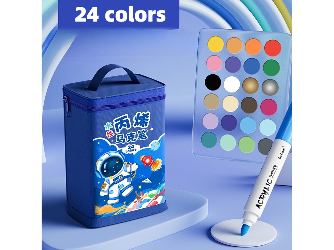 Bolígrafo de tinta acrílica para arte infantil, bolígrafo de dibujo DIY, 24 colores Digitallab (astronauta)