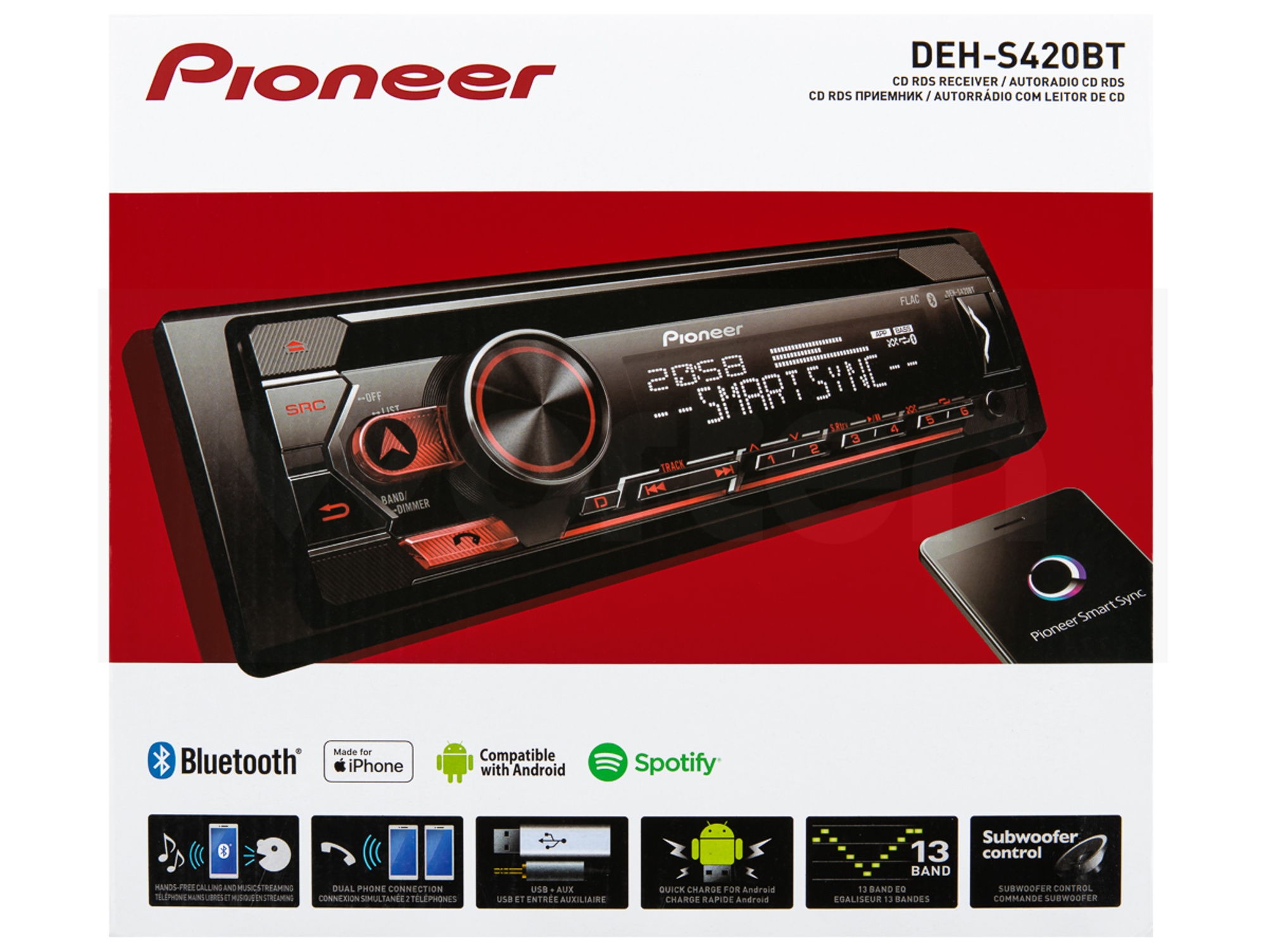 Autorradio PIONEER DEH-S420BT | Worten.es