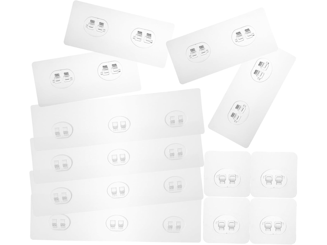 Juego de 12 ganchos adhesivos transparentes para pared CHABERLU