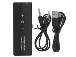 Receptor Transmissor Bluetooth 5.0 3 Em 1 Adaptador Áudio Com Bateria Lithium Icr10440 Para Sistema De Som