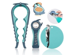 Abrebotellas Rebe-Far para personas con poca fuerza en las manos, diseño moderno, 4 piezas, herramienta para personas mayores con artritis Zrc