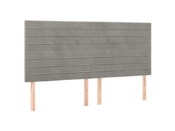 Maison Exclusive - Cabecero Gris Claro 200x5x118/128 Cm Terciopelo