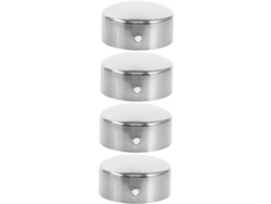 Juego de 4 tapas metálicas para barandillas de escalera, para uso interior y exterior. Gokoco