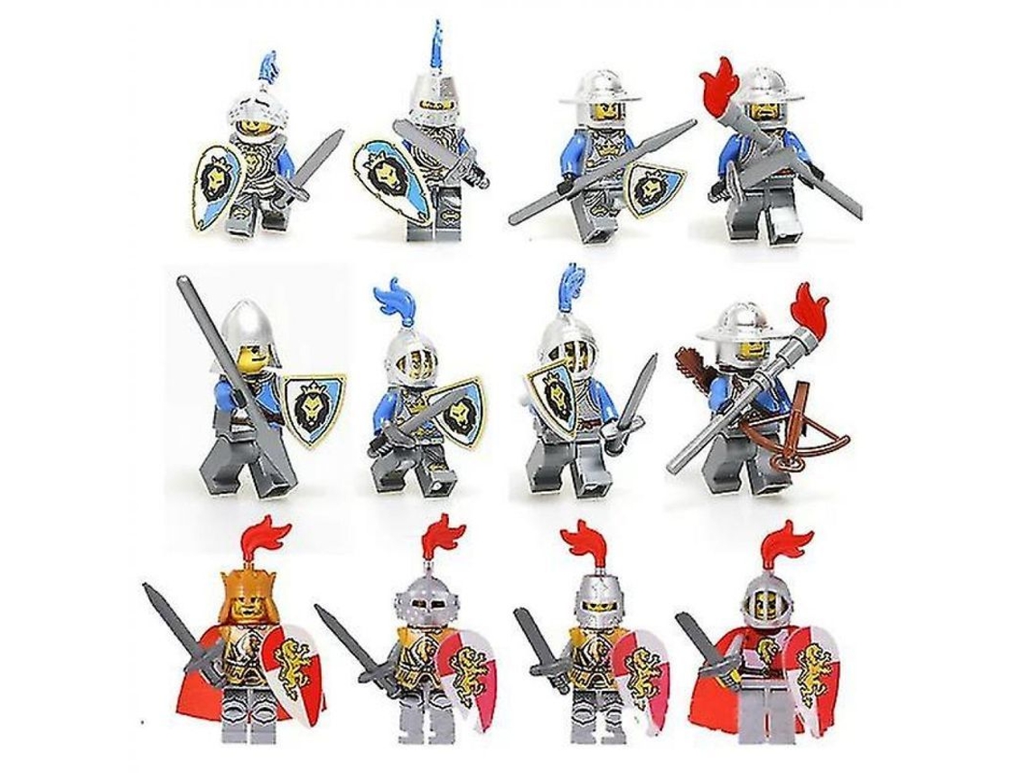 2026-12 Figuras Medievales Caballero Soldado Muñecos De Acción Bloques De Construcción Juguetes Regalo Para Niños