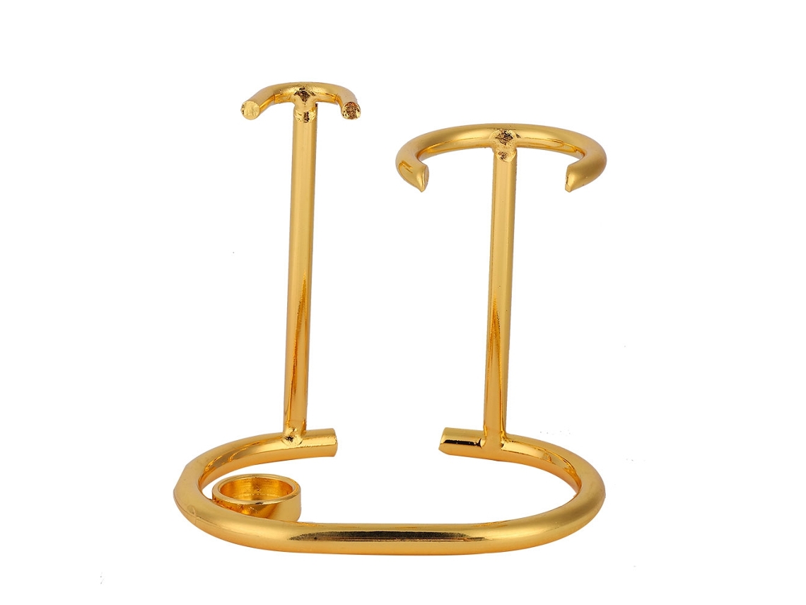 Suporte Para Ferramentas De Barbear Masculino Porta-razor E Escova De Barbear Rack Em Metal (dourado)