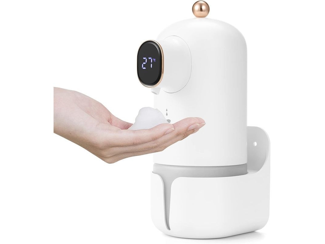 Dispensador De Jabón Automático Sin Toque De Pared Recargable 300ml Sensor Infrarrojo Blanco