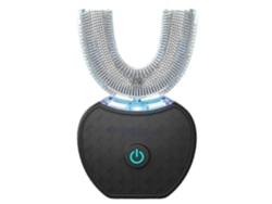 Cepillo de dientes eléctrico ultrasónico GOKOCO, automático, en forma de U, para limpieza y blanqueamiento, 360°, negro.