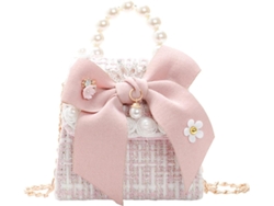 Bolso De Hombro Para Niño Y Niña Con Elegante Lazo De Pu, Capacidad Media, Diseño Moderno Para La Playa Y