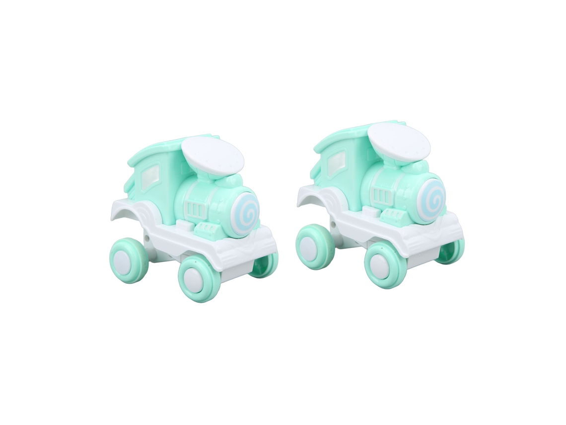 Tren De Juguete De Plástico De 2 Piezas Con Salto Y Rodamiento De 360 Grados Para Niños Y Niñas - Verde Regalo