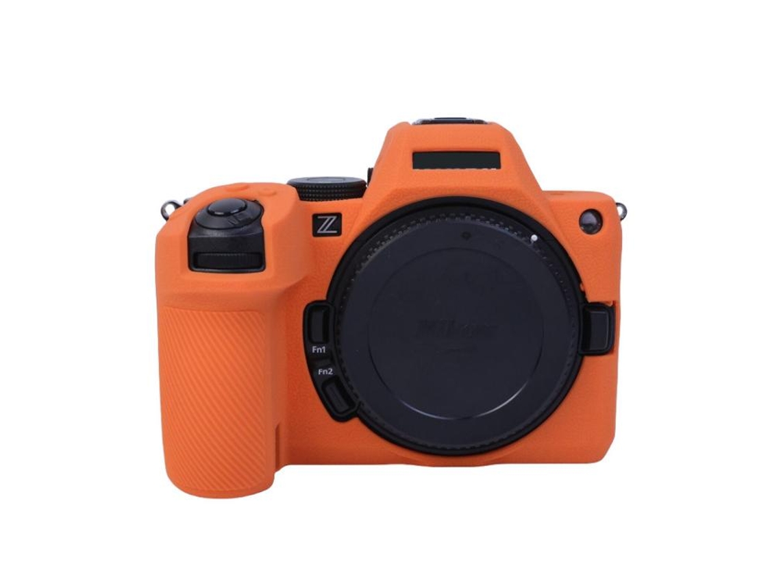 Capa Protetora De Silicone Macio Com Textura De Lichia Para Nikon Z5ii Laranja