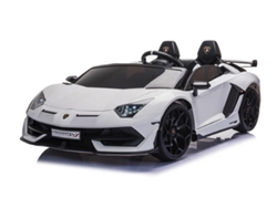 Lamborghini Aventador, coche eléctrico infantil de 24 voltios para 2 personas con neumáticos de goma y asientos de cuero. XTRM