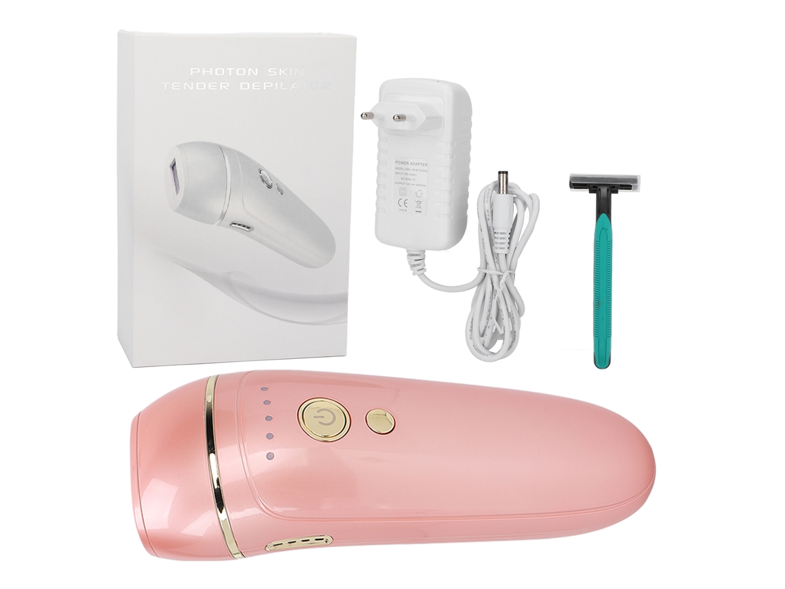 Depilador elétrico portátil IPL 2026 para uso doméstico, indolor, para axilas, pernas e braços, cor ouro rosa, plugue europeu 110-240V