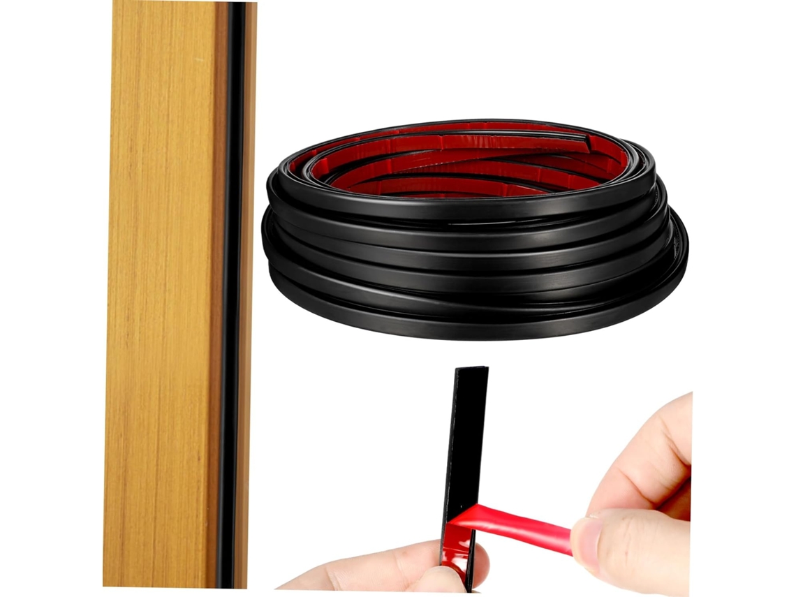 1 Rollo De Tira De Sellado Autoadhesiva Para Puertas, Insonorizada Y Resistente A La Intemperie.
