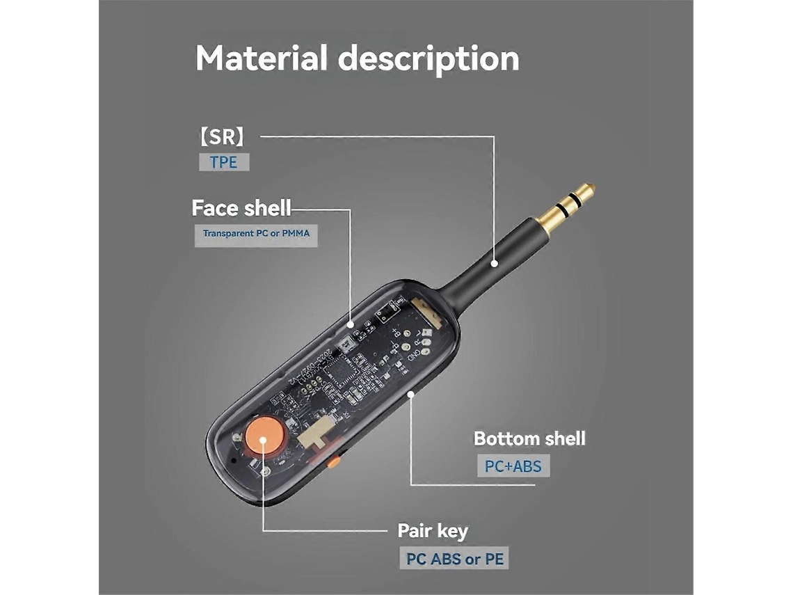 Receptor y transmisor de audio auxiliar Rosewell Bluetooth 5.3 con adaptador inalámbrico