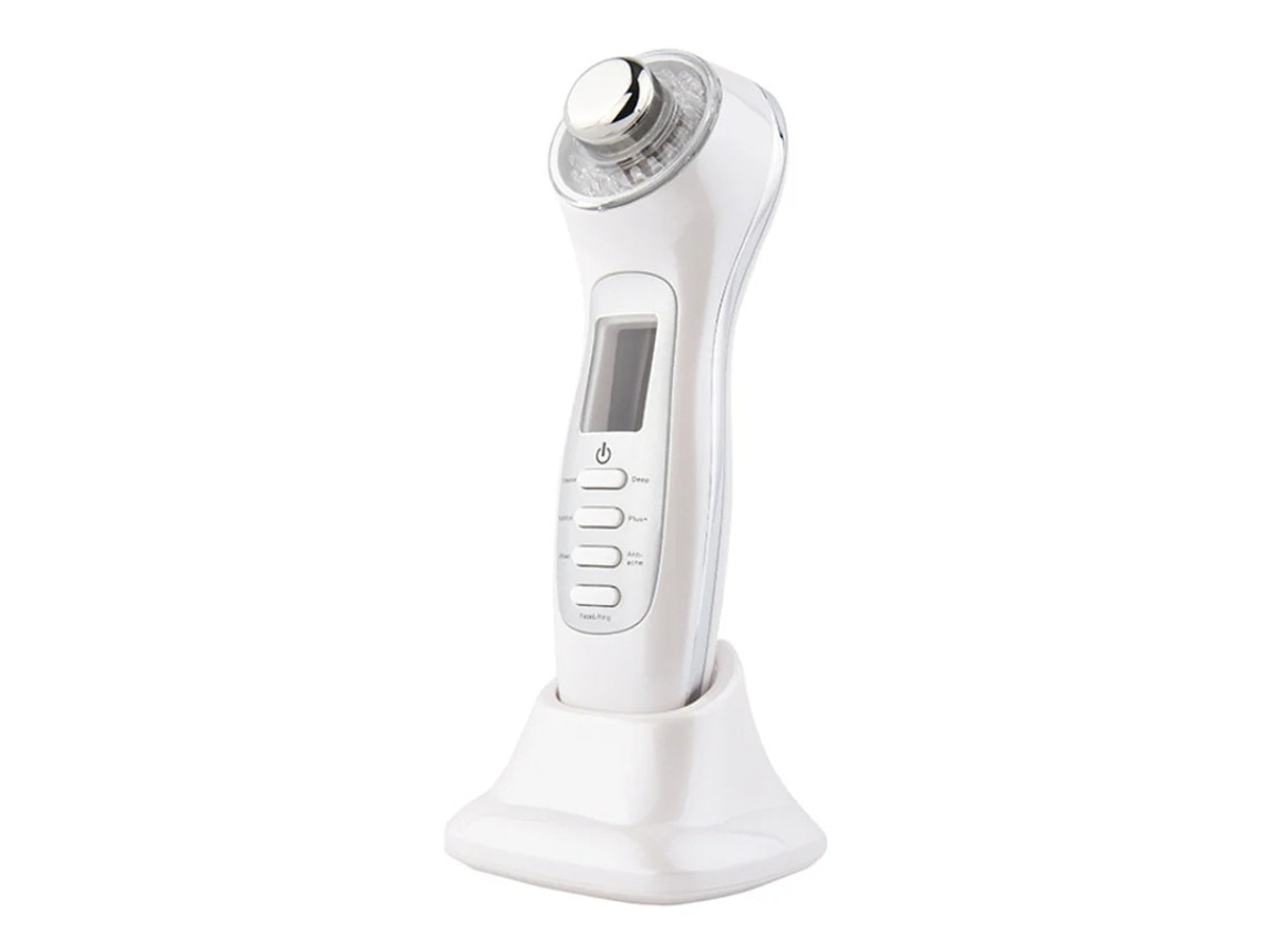 Dispositivo de masaje reafirmante y limpiador facial. Tecnologías galvánicas y de microvibración. Rejuvenecer el Yizhood blanco limpio