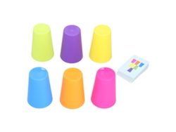 Walshlxq-juego De Vasos Apilables Con Tarjetas De Imágenes Juguetes Educativos Para Bebés Coloridos Set De Vasos Apilables