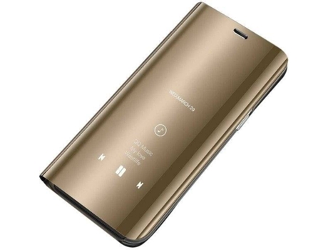 Carcasa Samsung Galaxy A20e LMOBILE Clear View Dorado