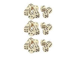 Juego De 30 Dados De Plástico De 16 Mm Con Esquinas Redondeadas, 6 Caras, Para Juegos De Mesa, Color Beige.