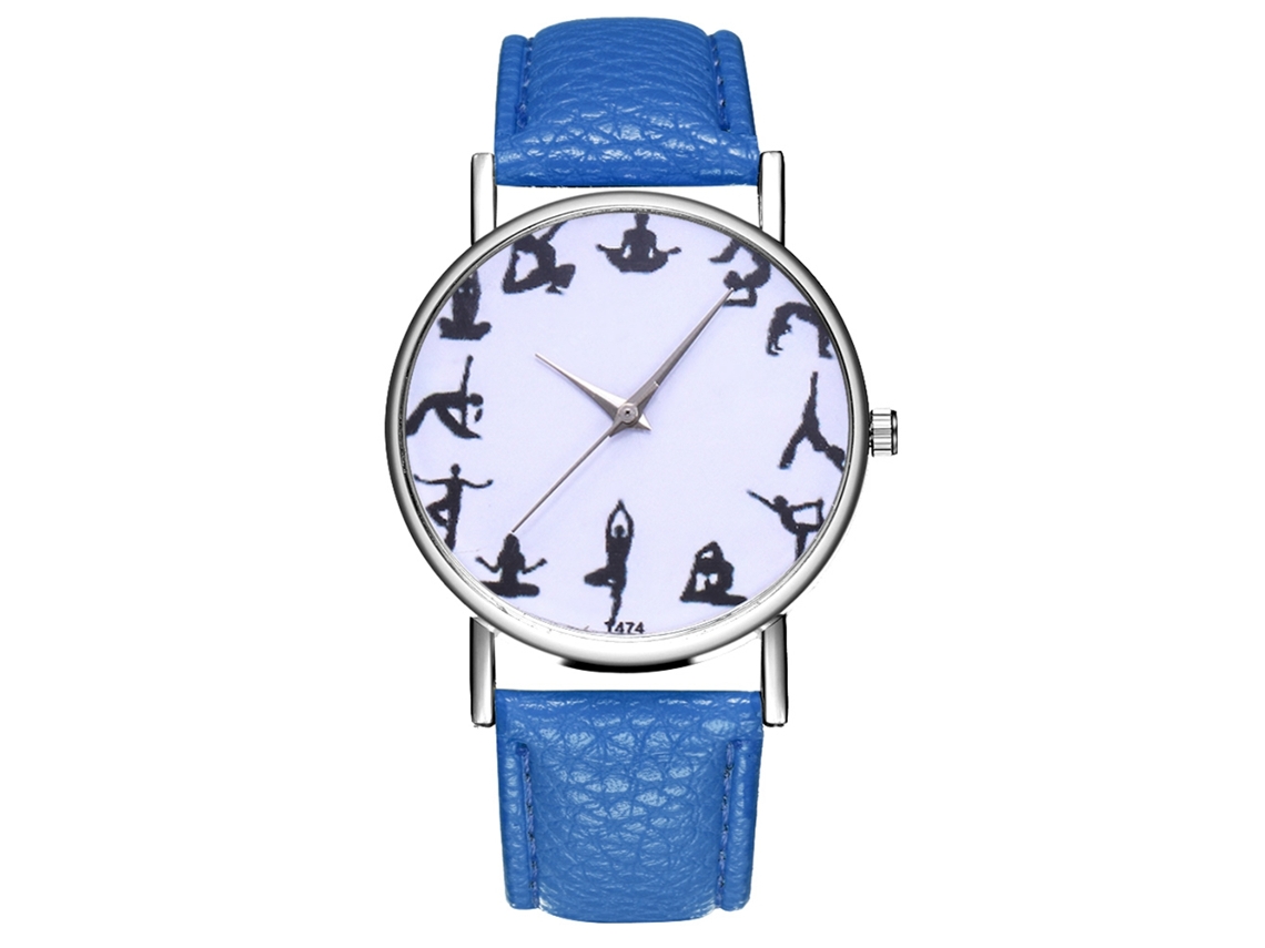 Reloj De Pulsera Quartz Analógico De Cuero Unisex Zhoulianfa Zafiro