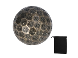 Dados Poliédricos Metálicos De 100 Caras Para Juegos De Mesa Y Juegos De Rol, 5 Cm De Diámetro, Latón.